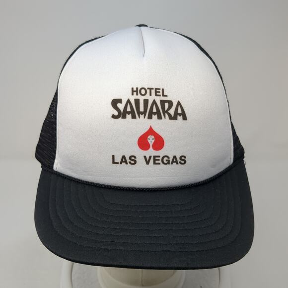 Hotel Sahara Las Vegas Snapback Trucker Hat Black One Size Adjustable Mohr's - Picture 2 of 10